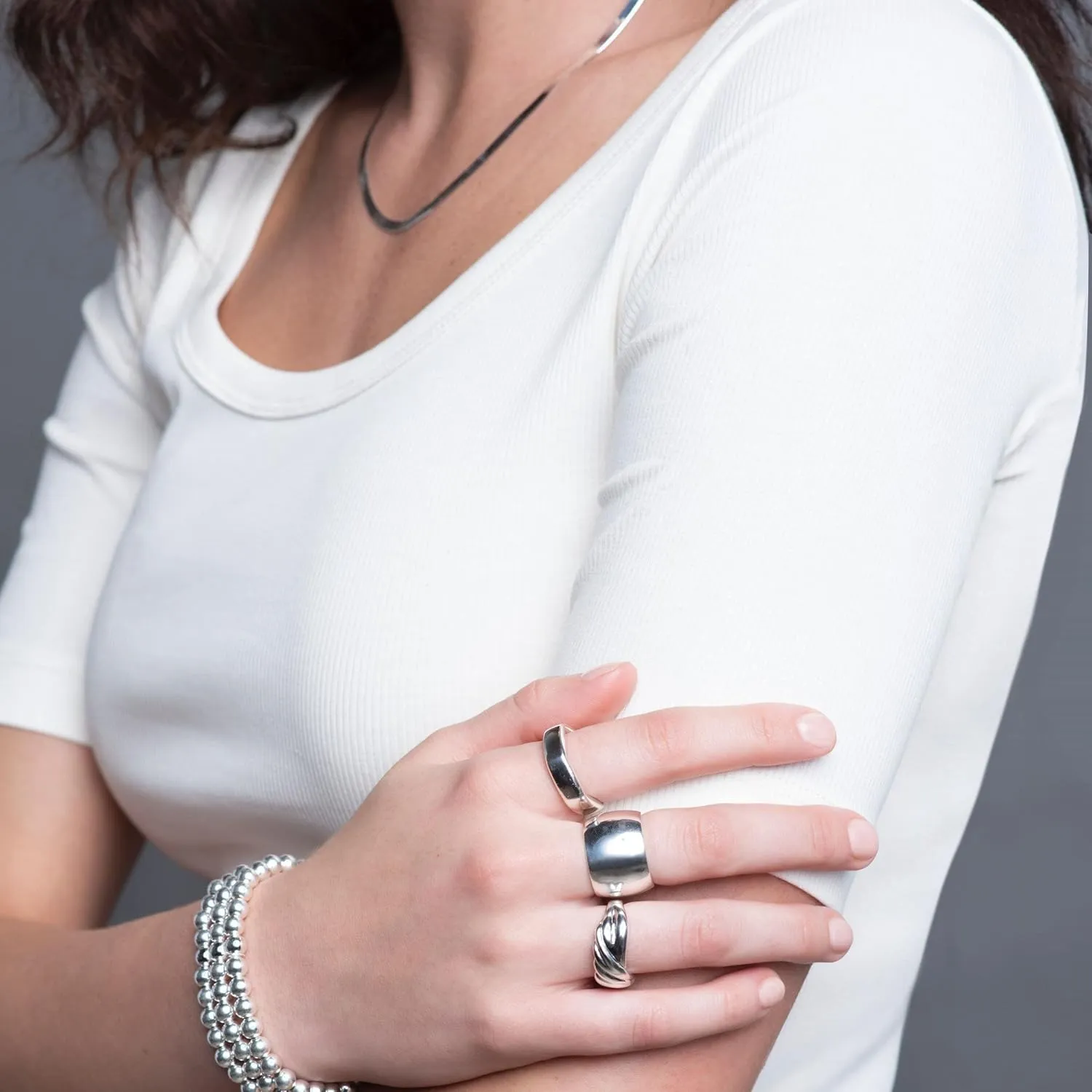 Silpada 'Cigar Cuff' Ring in Sterling Silver