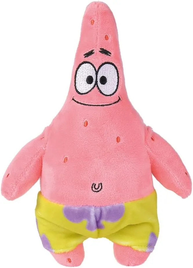 Simba Patrick 20 cm Spongebob Plush Toy, Soft and Comfortable Material, Filling 100% Recycled Officially Licensed Product, Suitable for All Ages (109491002PAT)