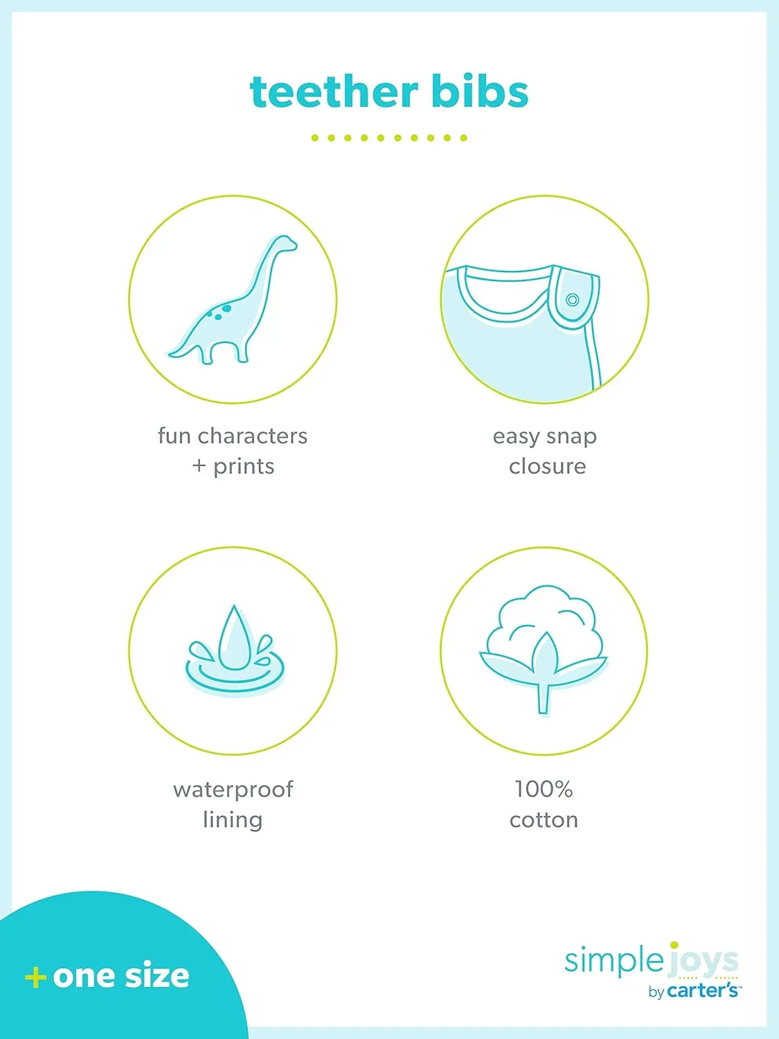 Simple Joys by Carter's Baby 7-Pack Teething Bibs