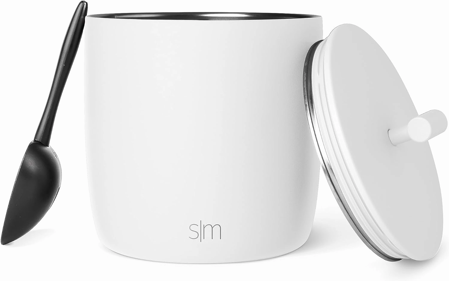 Simple Modern Vacuum Insulated Ice Bucket with Lid and Scoop | For Cocktail, Champagne, Wine, Beer, & Hosting | Stainless Steel 100oz Capacity for Large Parties | Rocks Collection | Winter White