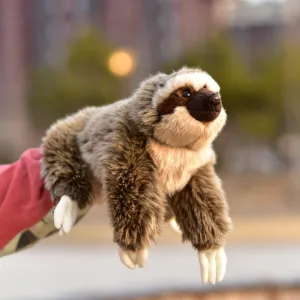 Simulated Sloth Figurines Filled with Realistic Three Toed Sloths, Plush Toys, Interactive Educational ventriloquis Props