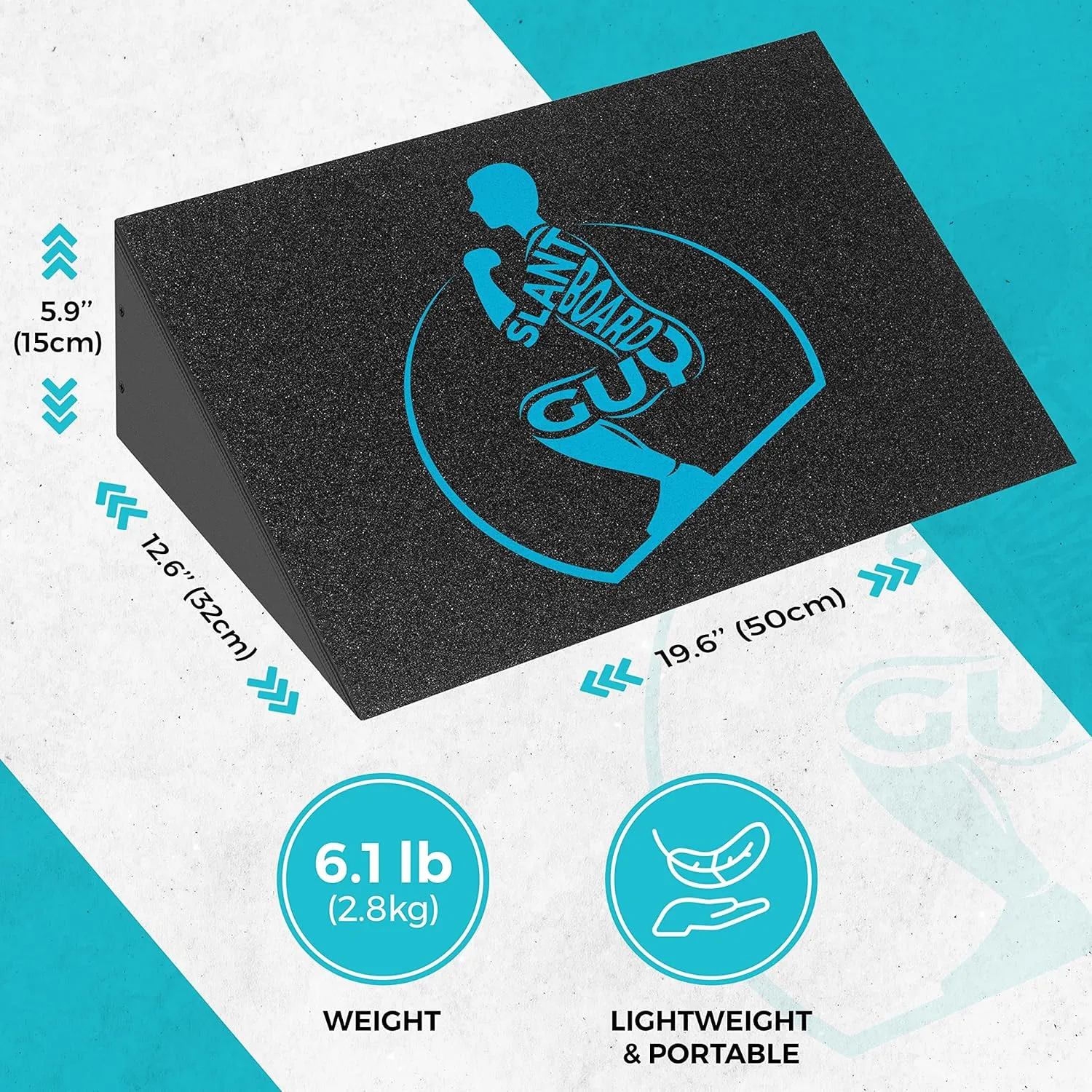 Slant Board Guy - Slant Board for Squats, Wooden Squat Board with Non-Slip Surface,Perfect for Knees Over Toes - Patent Pending Design