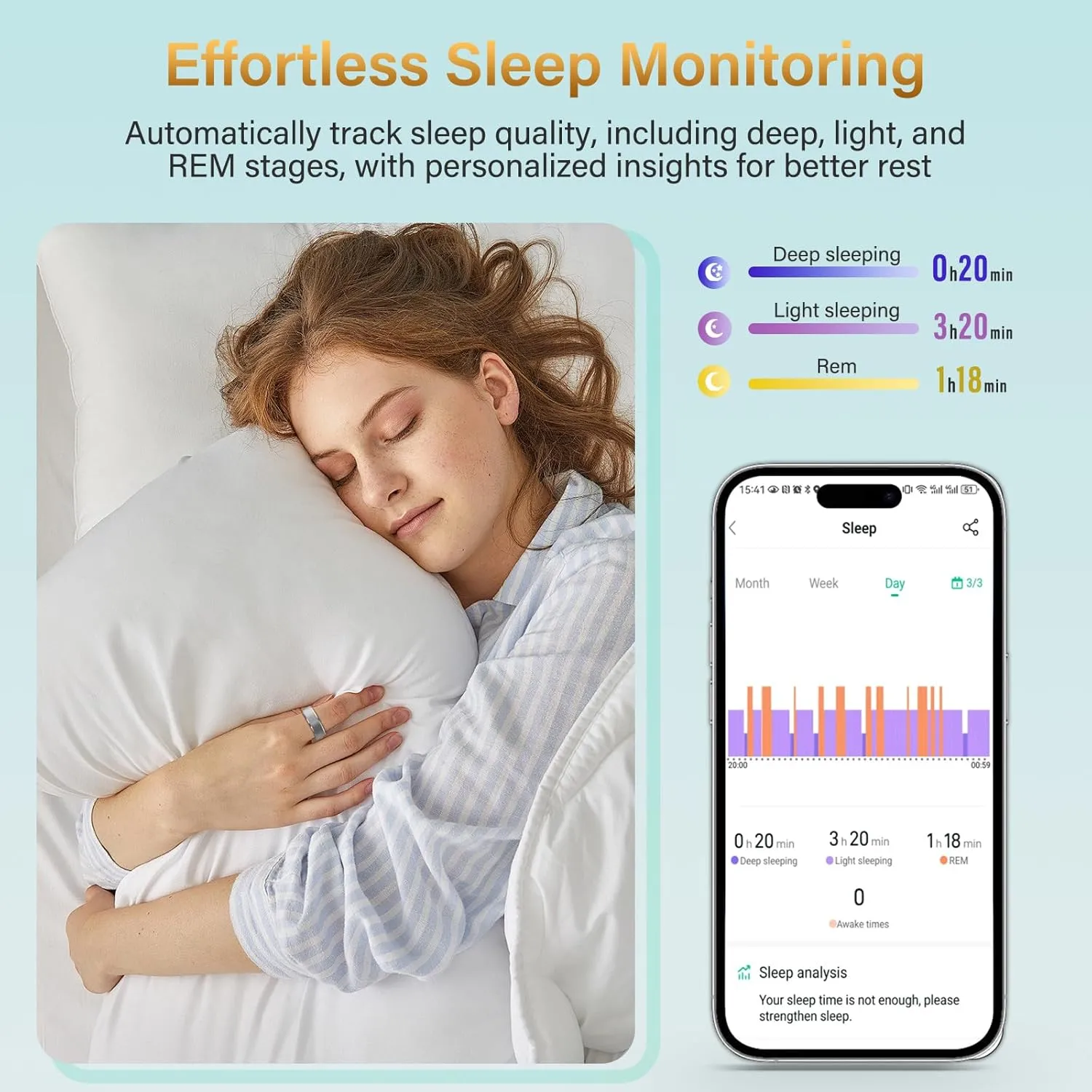 Smart Fitness Ring for Men & Women – Health & Activity Tracker with Heart Rate, Sleep Monitoring, Blood Oxygen, Motion Tracking, and Remote Camera Control, Waterproof & No Subscription Required