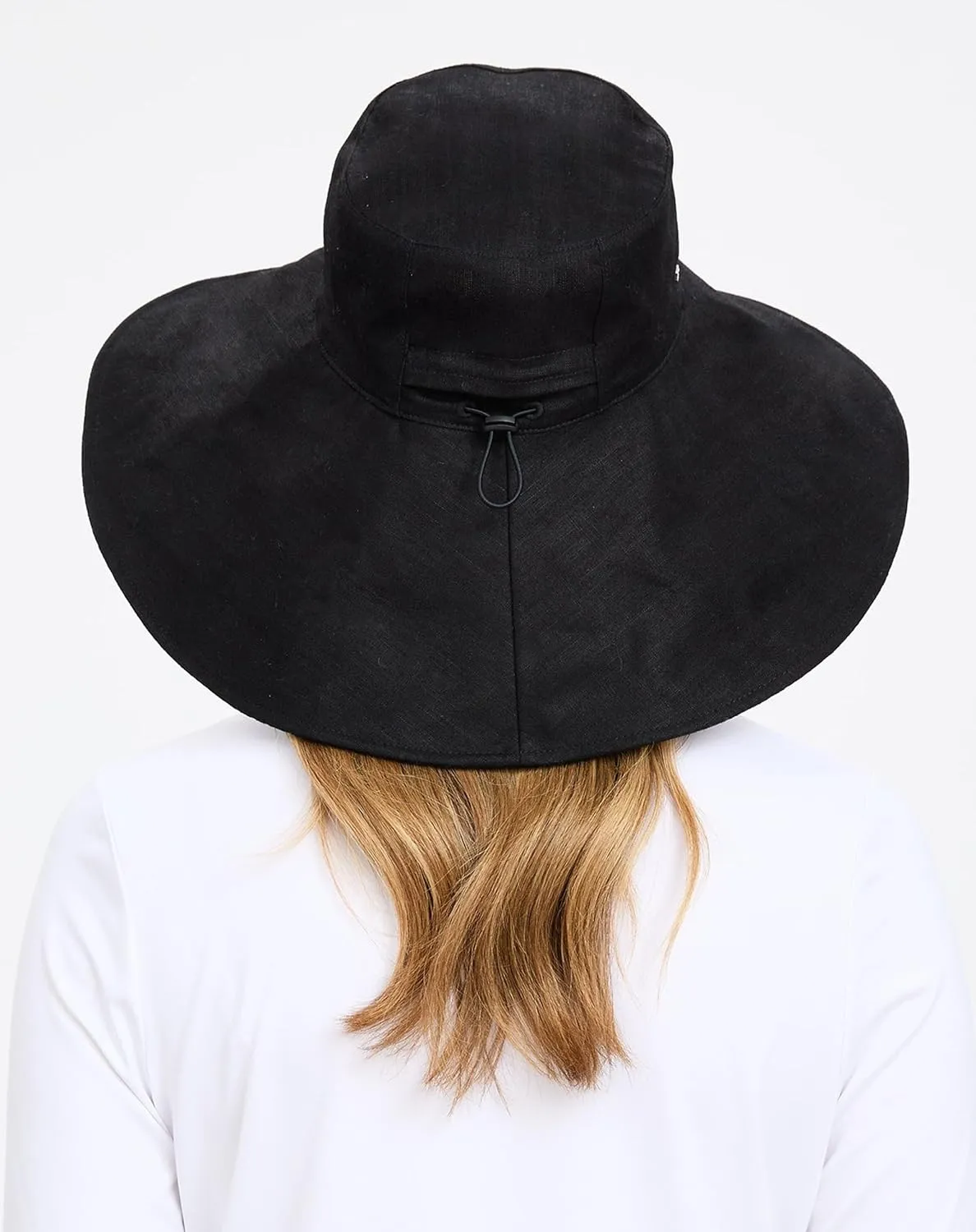 Solbari Women’s Ultra-Wide Cotton Linen Sun Hat UPF 50 , Packable, Adjustable with Ponytail Hole for Travel, Beach & Outdoors