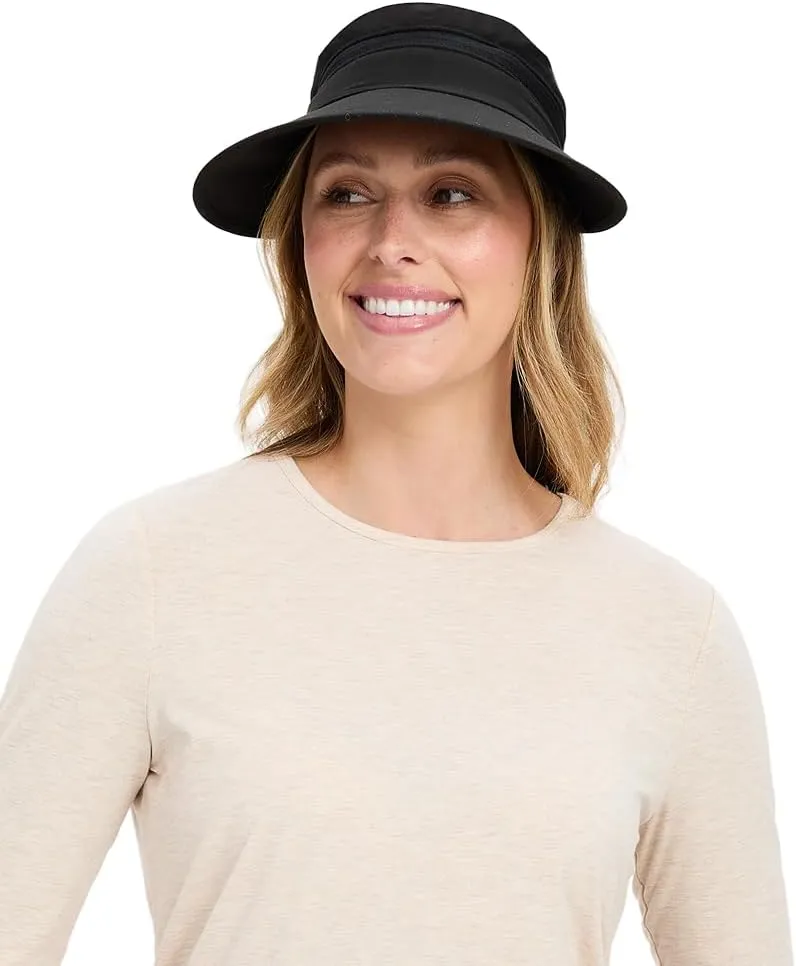 Solbari Women’s Wanderlust Visor UPF 50 , Packable 2-in-1 Hat & Visor, Adjustable Fit with Sweatband for Sports & Outdoors