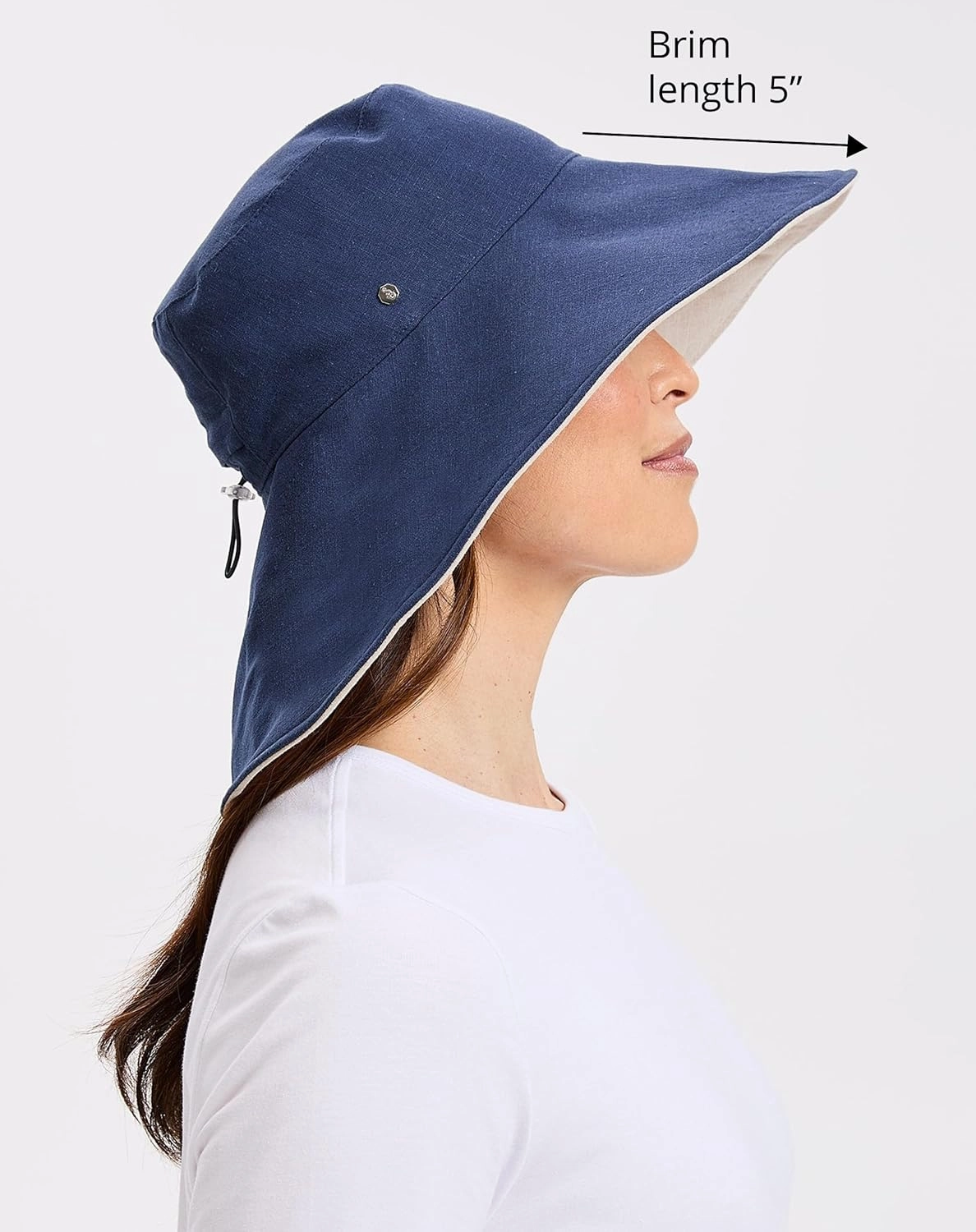 Solbari Women’s Ultra-Wide Cotton Linen Sun Hat UPF 50 , Packable, Adjustable with Ponytail Hole for Travel, Beach & Outdoors