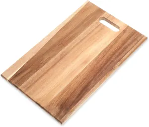 Solid Acacia Wood Cutting Boards for Kitchen 15.7"Lx 9.8"W Wooden Cutting Boards with Hand Grip Chopping Board for Kitchen, Wood Cutting Board for Meat, Vegetables, Cheese, Fruits and Charcuterie