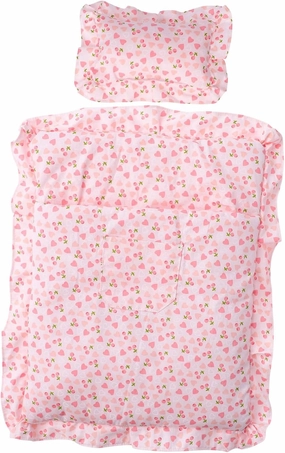 Sosoport Miniature Dollhouse Bedding Strawberry Sleep Bag Realistic Detail Soft Material for Dolls' Room