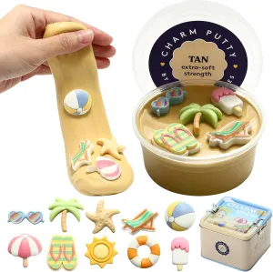 Special Supplies Sensory Therapy Putty for Kids and Adults with Cute Charms, Resistive Hand Exercise Stress Relief Therapy Putty (Beach)