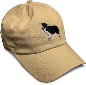 Speedy Pros Soft Baseball Cap Border Collie A Embroidery Dogs Tail Cotton Tongue Out Dad Hats for Men & Women