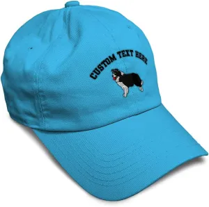 Speedy Pros Soft Baseball Cap Border Collie A Embroidery Dogs Tail Cotton Tongue Out Dad Hats for Men & Women