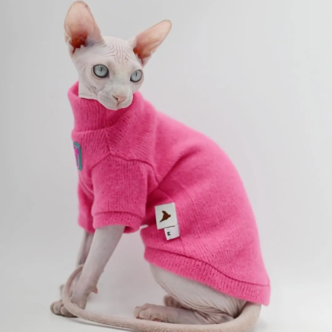 Sphynx Cat Clothes Autumn and Winter Thickened Warm Quilted Vest Shirt Hairless Cat Clothes Devon Cat Bottoming Shirt Pet Cat Clothes… (Small, Yellow)