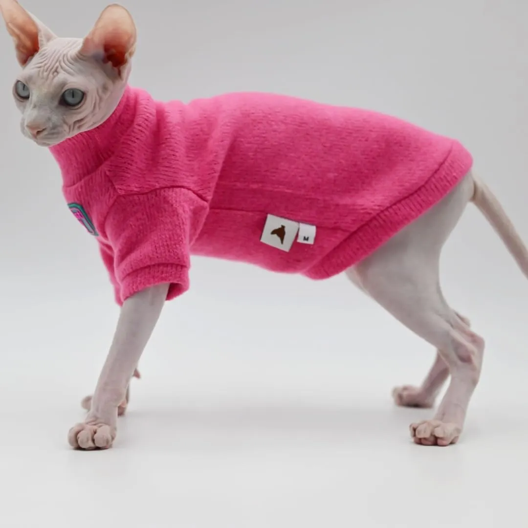Sphynx Cat Clothes Autumn and Winter Thickened Warm Quilted Vest Shirt Hairless Cat Clothes Devon Cat Bottoming Shirt Pet Cat Clothes… (Small, Yellow)