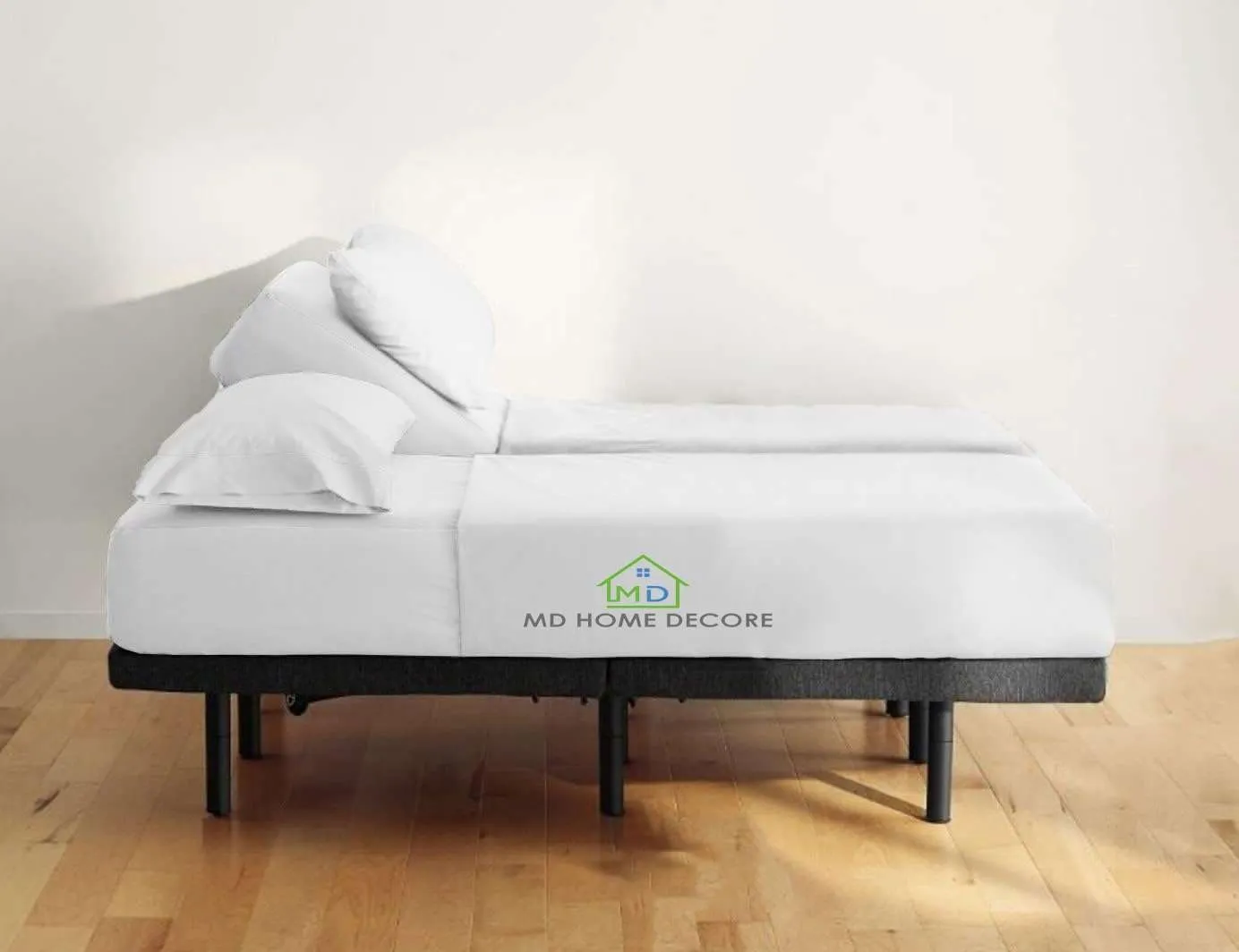 Split King Sheets Sets for Adjustable Bed - Sleep Number Sheets Split King Sheets - 5 PCs Adjustable Bed Sheets Split King - Giza Cotton Sheets - 2 Twin XL Fitted Sheet Split King (White)