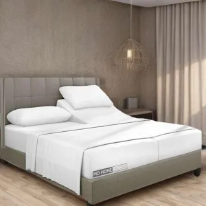 Split King Sheets Sets for Adjustable Bed - Sleep Number Sheets Split King Sheets - 5 PCs Adjustable Bed Sheets Split King - Giza Cotton Sheets - 2 Twin XL Fitted Sheet Split King (White)
