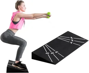 Squat Wedge Block - Adjustable Angle Ramp Blocks for Heel Elevated Squatting Workout Squat Weight Lifting Wedges for Home Gym or Personal Trainers -