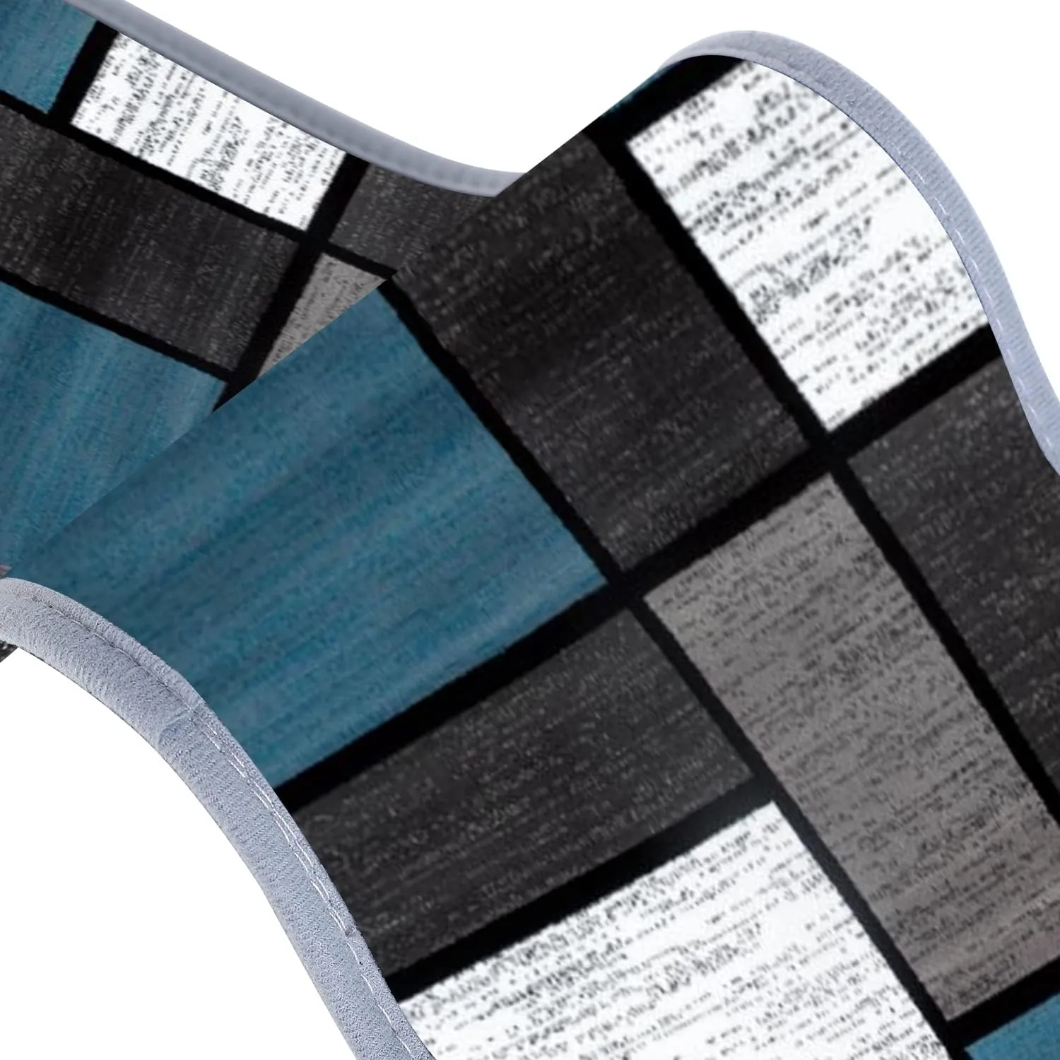 Stair Treads for Wooden Steps Non Slip 13 PCS 8" x 30" Indoor Safety Anti Skid Blue Grey Stairs Carpet Steps Runner Rugs Mat Kid Elder Pet Friendly Staircase Covers [ Carpet Tape Provided ]