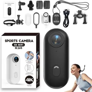Stallion Frames Body Camera - 2025 Best StallionFrames 4K Mini HandsFree BodyCam, 170° Wide Angle, Hands-Free POV Recording, Type-C Charging for Cycling,Travel,Fishing (Black,64G)