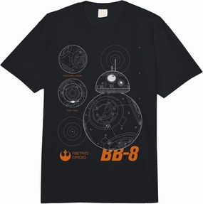 Star Wars The Force Awakens BB-8 Simple Schematic Comfort Colors Adult Heavyweight T-shirt