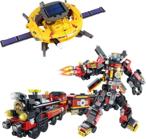 STEM Projects for 8-14 Year Old Kids, Train Sets for Kids Age 8-16, 8-in-2 Building Blocks Robots Gifts, 766Pcs Building Sets for Teenage Ages 9 10 11 12 13 14