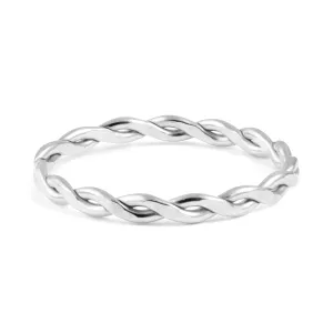 Sterling Silver Stacking Ring | Silver Statement Ring | Dainty | Simple and Elegant | Minimalist Jewelry | Waterproof Everyday Wear | Handmade (Size 5)
