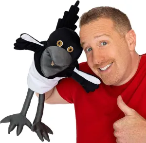 Steve and Maggie Plush Toy – Maggie Magpie Hand Puppet for Kids 1 , Soft Bird Puppet for Pretend Play, Nursery Rhymes & Learning, Interactive Toddler Toy for Bedtime Story & Social Skills (Big)