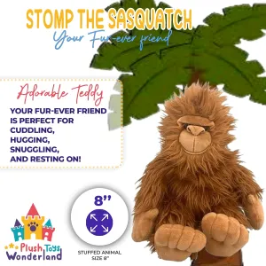 Stomp The Sasquatch Plush Toy 8″ Soft Cuddly Stuffed Animal for Kids Cute Sasquatch Gift Adorable Decorative Nursery Toy Birthday Present for Boys and Girls Collectible Sasquatch Lover Plushie
