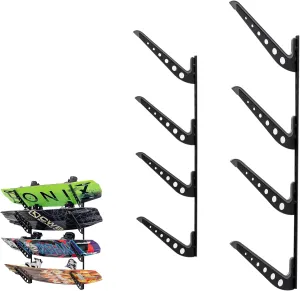 StoreYourBoard Adjustable Wakeboard Storage Rack, 4 Board Wall Mount Display