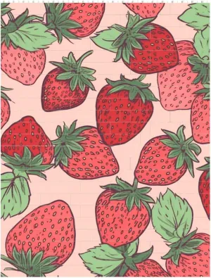 Strawberry Pattern Building Block Puzzle Personalized Building Bricks Block Puzzle Building Family Keepsake DIY Brick Block Puzzles Valentine's Day Gifts for Home Decor Brick Puzzle
