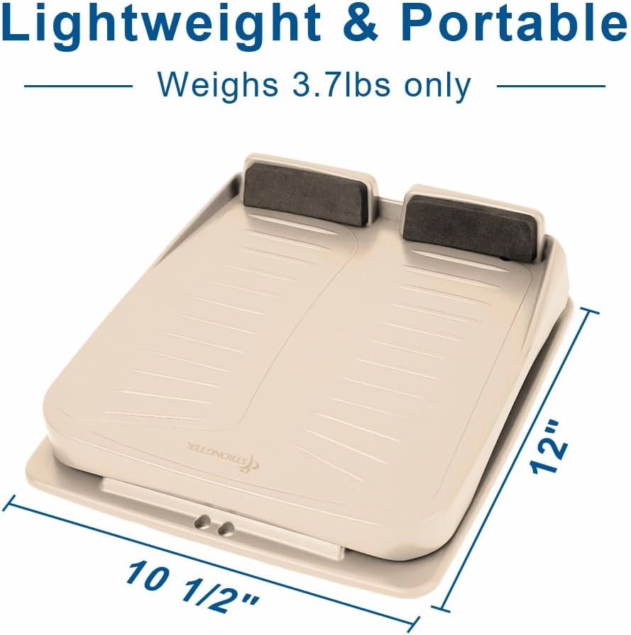 StrongTek Plastic Calf Stretch Board, Slant Board for Calf Stretching, 5-Level Adjustable Incline Board, Enhanced Ankle Flexibility, Targeted Physical Therapy, Durable with Non-Slip Surface