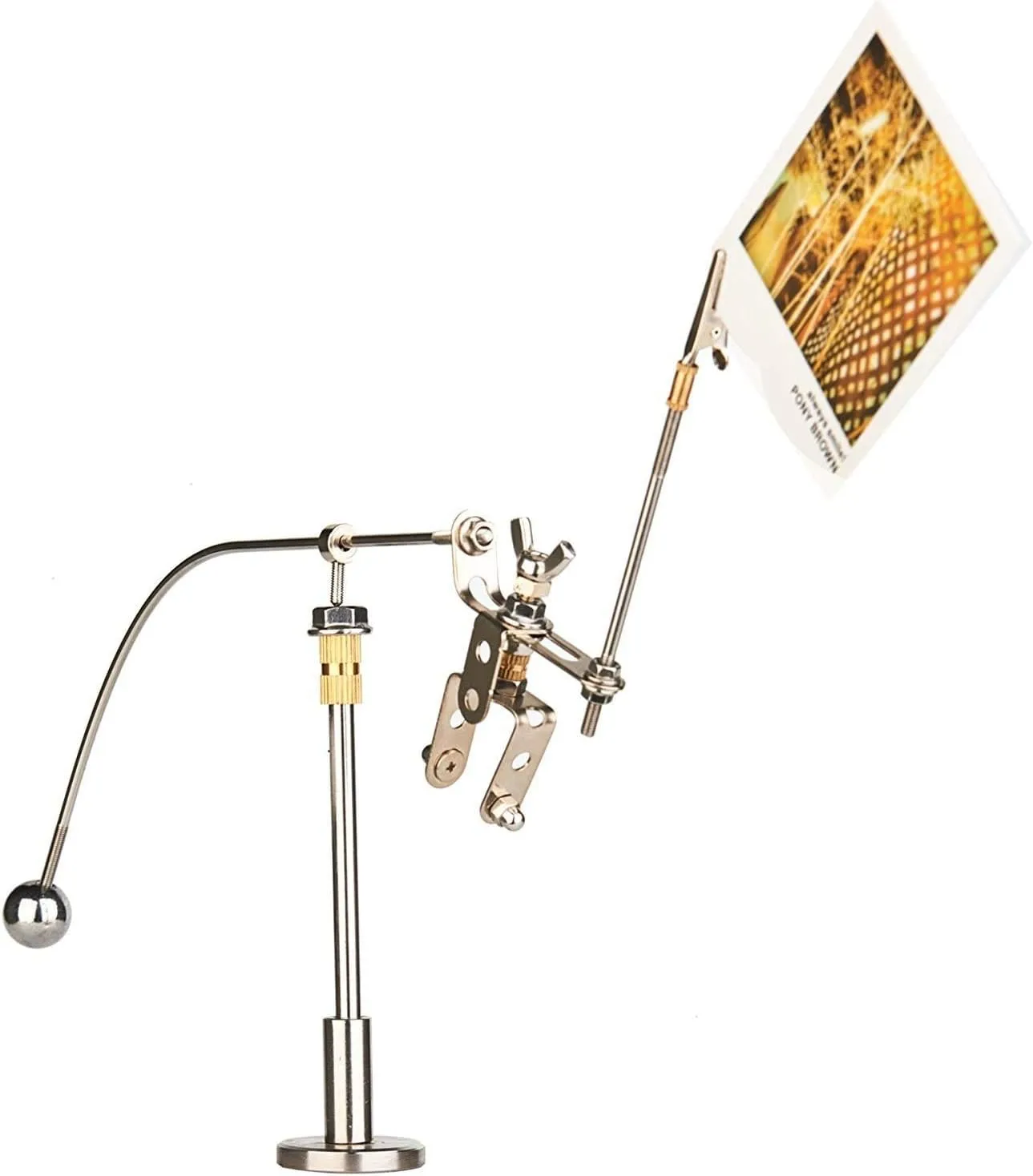 Sunnytech Steel Balance Robot with Memo Clip Kinetic Art Balance Toy Balancing Decompressive Home Offic Decor Desk Decor Science Psychology Toy WJ078