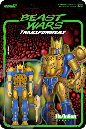 Super7 Transformers Beast Wars Cheetor - 4" Transformers Action Figure with Accessory Classic Cartoon Collectibles and Retro Toys