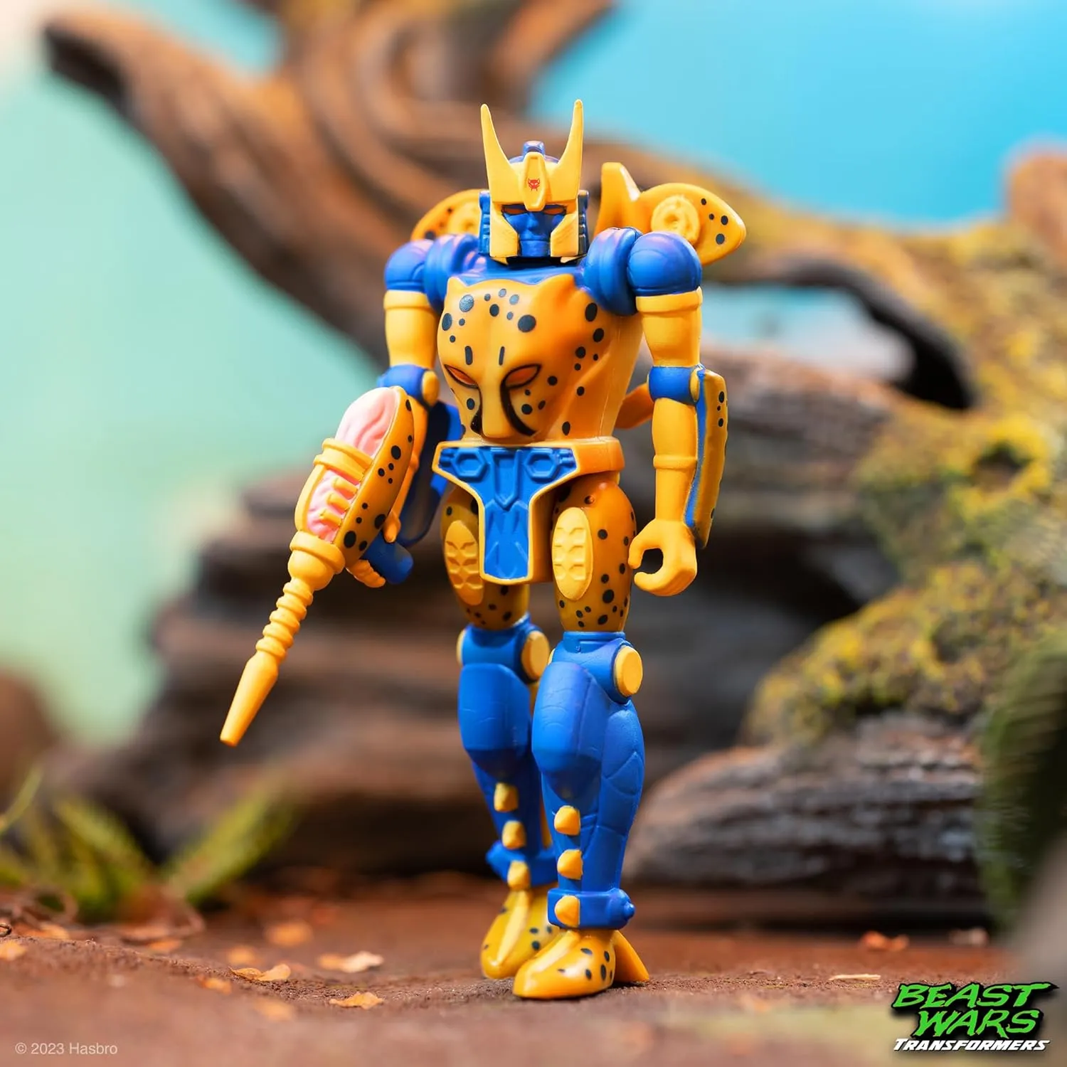 Super7 Transformers Beast Wars Cheetor - 4" Transformers Action Figure with Accessory Classic Cartoon Collectibles and Retro Toys