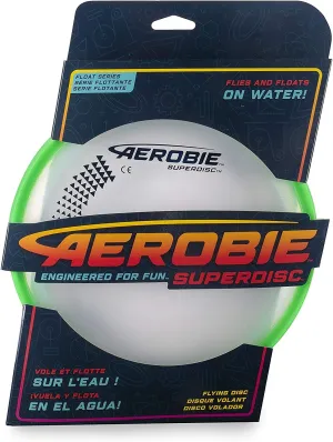 Superdisc 10" Inch Diameter Frisbee - Cushioned Edge Outdoor Flying Disc Toy (Green)