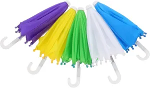 SUPVOX 5Pcs Mini Doll House Umbrella Ornaments Rain Umbrella Props for Miniature Scene Model Cute Decorative Accessories