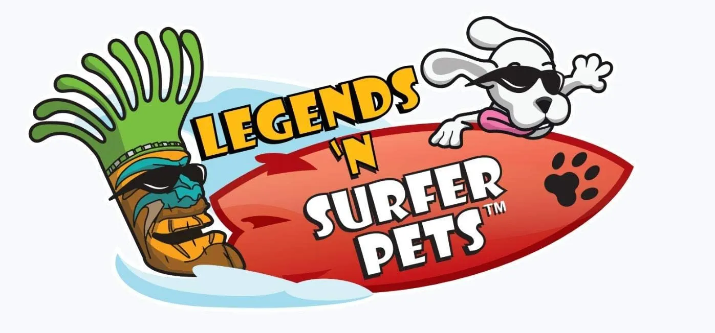 Surfer Dudes Legends & Surfer Pets Wave Powered Mini-Surfer, Pet and Surfboard Beach Toy - Laguna Luna and Astra