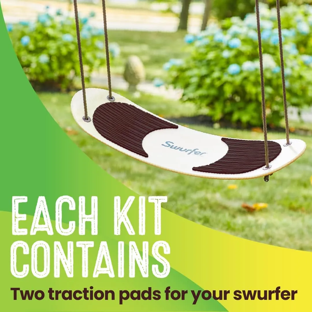 Swurfer SwurfGrip Traction Pads for Wooden Surf Swing – Comfortable Foam Grip Board Accessories, Heavy Duty Material