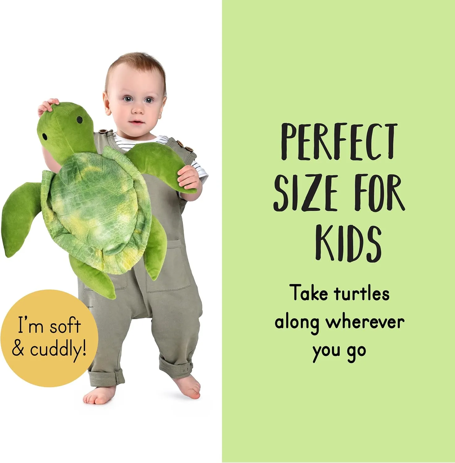 Talking Stuffed Mommy Sea Turtle With 3 Baby Turtles in Her Tummy | Plush Animal Family | Mom and Baby Stuffed Animals for Ages 0 