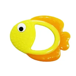 Teething Toys 3-6 Months Teethers for Babies 3-6 6-12 Months for Teething Relief Baby Teether Teething Toys 100% Silicone Newborn Infant Sensory Baby Toys 0-6 Monthsbebe mondo (Goldfish)