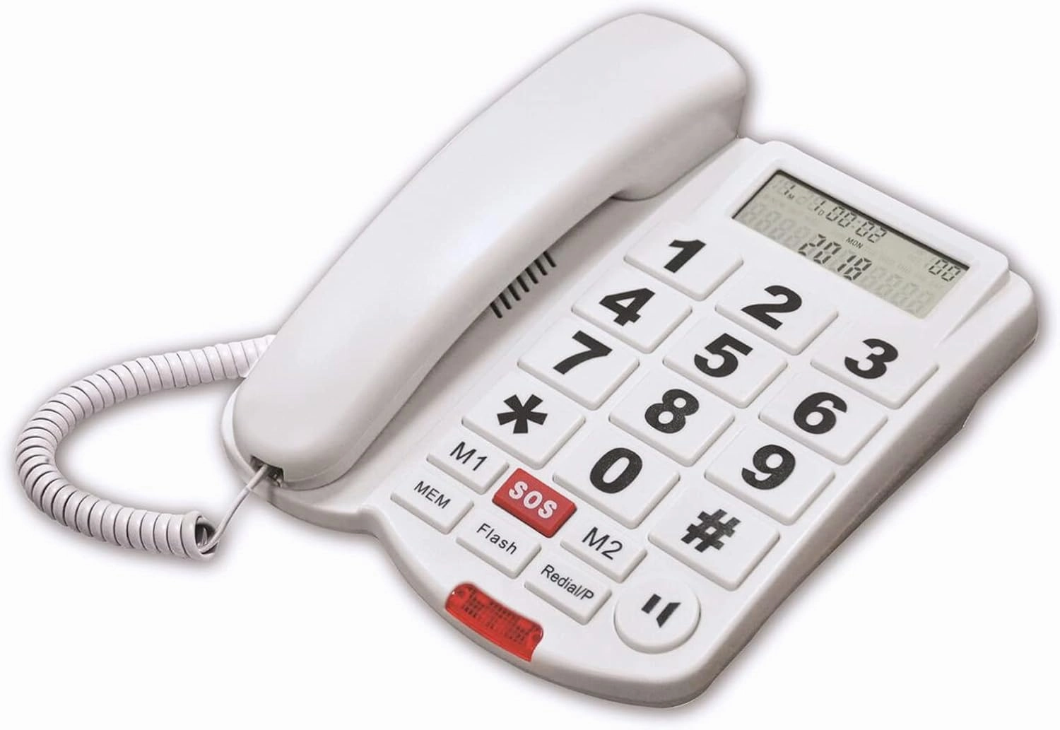 TelPal Corded Big Button Telephone for Seniors Caller ID Landline Phones for Elderly Amplified Telefonos Home Phone for Old People with SOS, Speaker, Redial & Memory