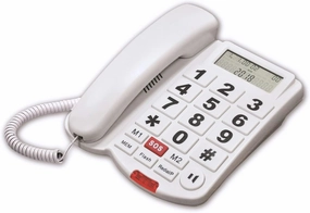 TelPal Corded Big Button Telephone for Seniors Caller ID Landline Phones for Elderly Amplified Telefonos Home Phone for Old People with SOS, Speaker, Redial & Memory