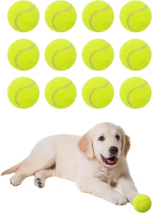 Tennis Balls for Small and Medium Size Dogs, 2" Mini Tennis Balls for Indoor Outdoor, Compatible with Dog Ball Launcher (12PCS)
