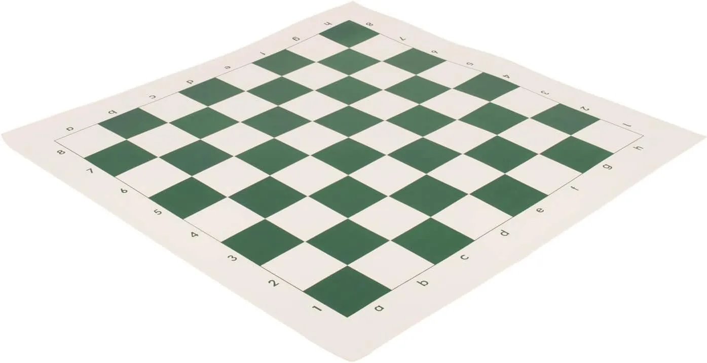 The House of Staunton Regulation Vinyl Tournament Chess Board - 2.5" - Green