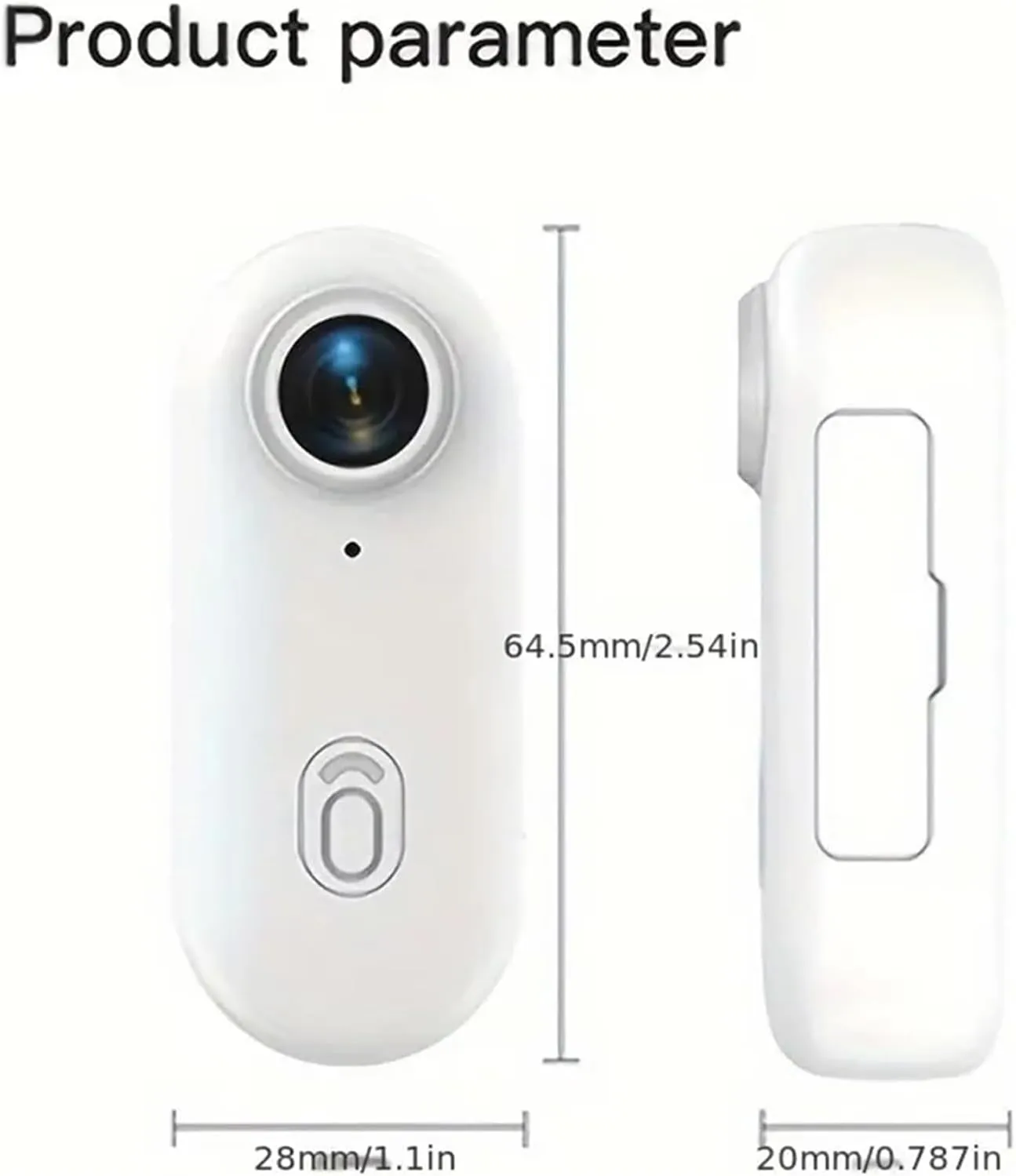 The Snap Cam, The Snap Camera, Snap Camera Baseball, Treklon 4s 4k Mini Handsfree Bodycam, Treklon Pov Cameras, HD 1080p Mini Wearable Body Adventure Action Cameras with Audio, Video (White, 1080P)