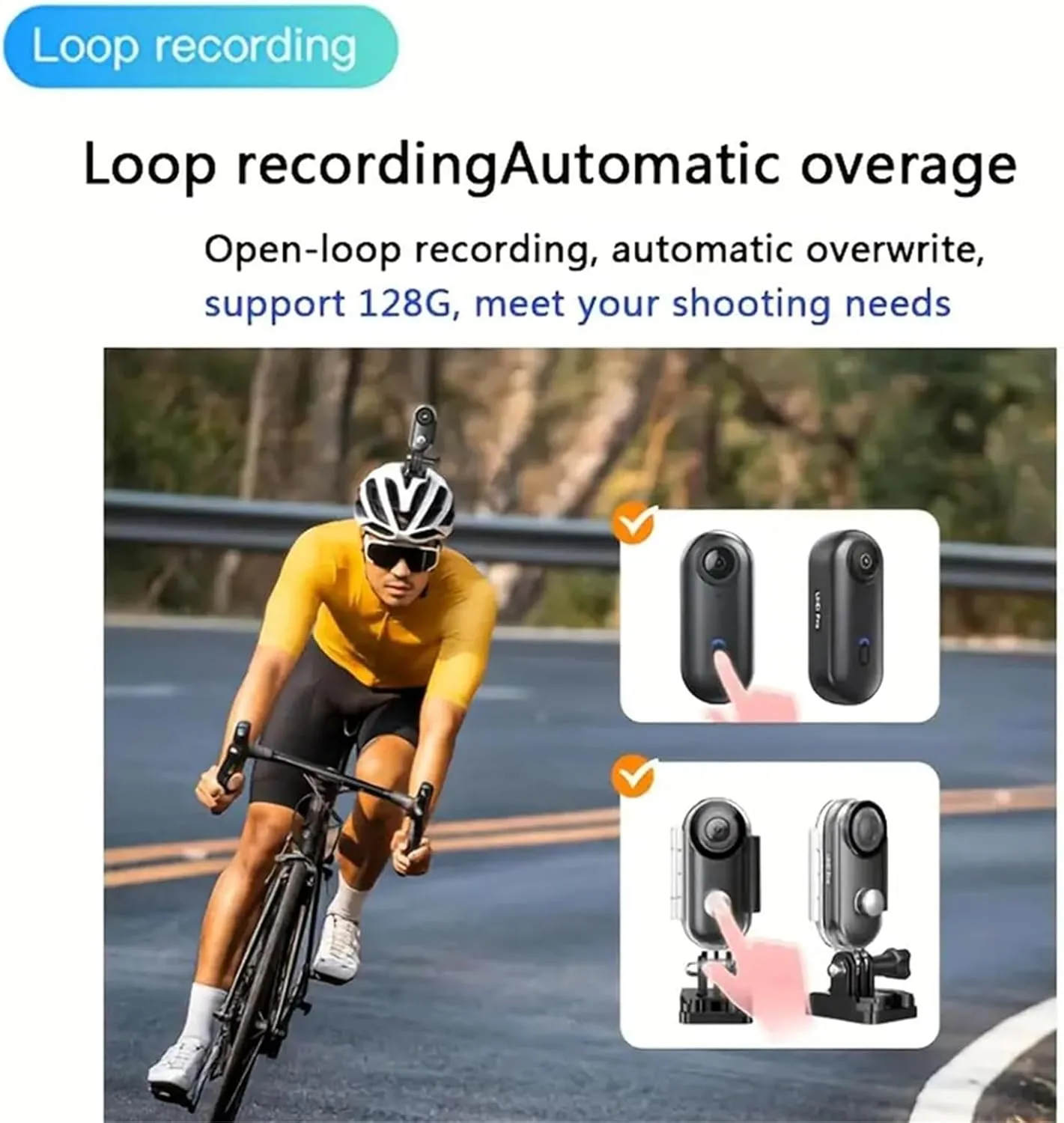 The Snap Cam, The Snap Camera, Snap Camera Baseball, Treklon 4s 4k Mini Handsfree Bodycam, Treklon Pov Cameras, HD 1080p Mini Wearable Body Adventure Action Cameras with Audio, Video (White, 1080P)