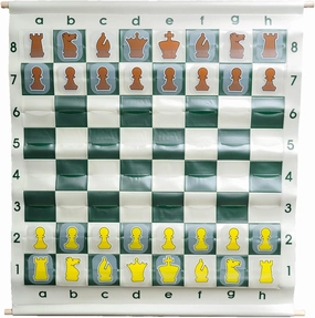 The House of Staunton Pouch-Style Chess Demonstration Set with Deluxe Carrying Bag - Clear Plastic Pieces