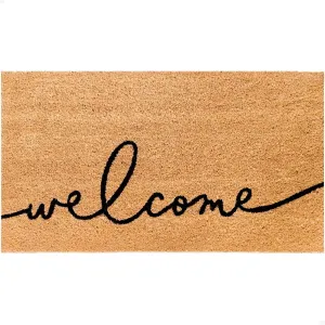 THEODORE MAGNUS Door Mat – Coir Doormat for Outdoor Entrance, Durable Welcome Mat with Non-Slip Backing, Perfect for Front Door and Entryway - Outdoor/Indoor - Warm Greeting - 17" x 30"