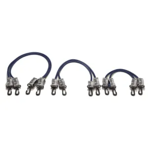 THERABAND Wellness Station Professional Latex Resistance Tubing With Connectors for Physical Therapy, Exercise Station for Rehab, Pilates, Set of 2, 18 Inch, Blue, Extra Heavy, Level 5