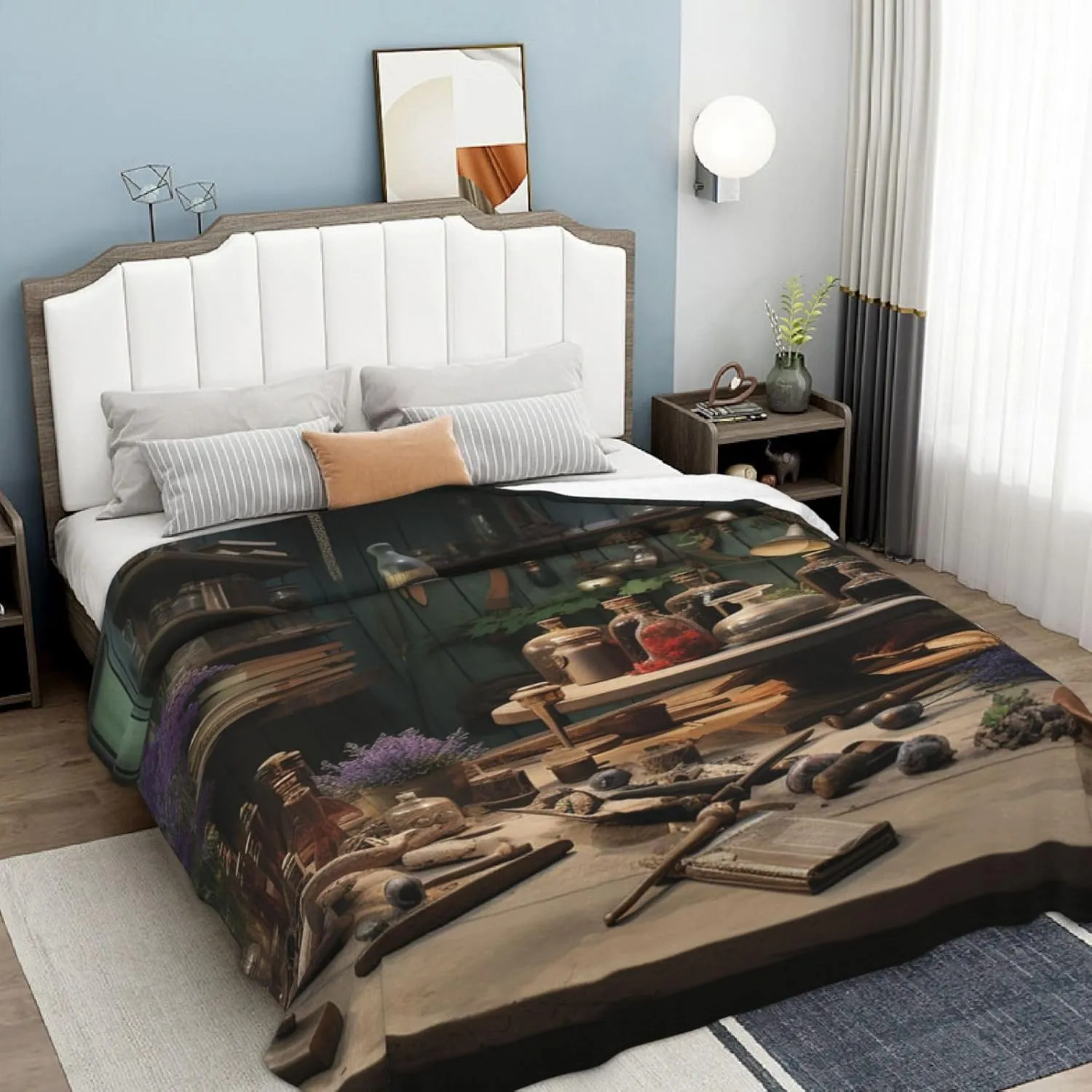 Throw Blanket Normal Bed Blanket Workshop Flannel Blankets for Sofa Reversible Plush Blanket Soft Cozy Throw Blankets for Couch Camping All Seasons