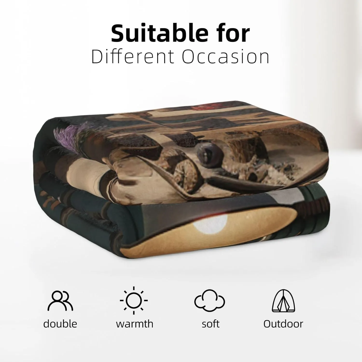 Throw Blanket Normal Bed Blanket Workshop Flannel Blankets for Sofa Reversible Plush Blanket Soft Cozy Throw Blankets for Couch Camping All Seasons